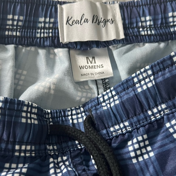 Women’s Navy Checkered Shorts - Picture 6 of 7